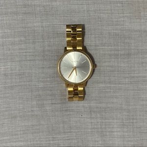 Nixon Time Teller Watch in Gold/White